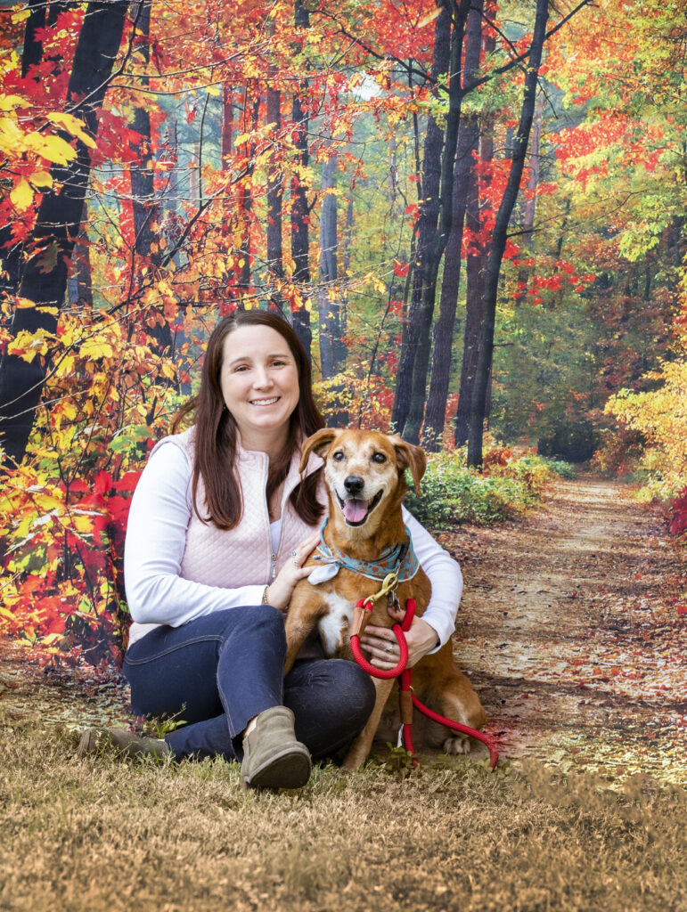 Dr. Amanda Trimble with her dog, Pippa.