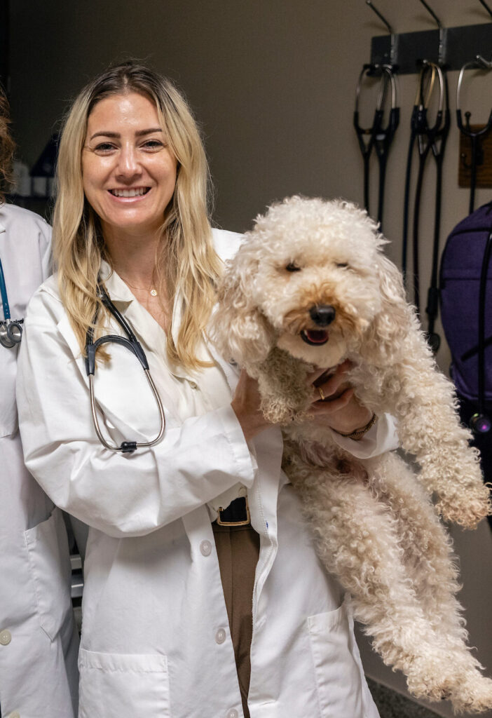 Dr. Elizabeth Malcolm and her dog Hickory