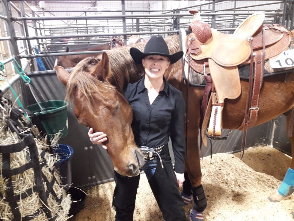 Dr. Jen Fridley and her horse, Ace.