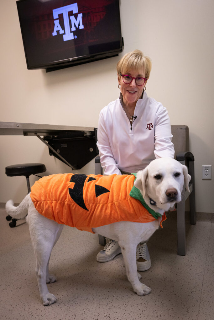 Dr. Lori Teller with her dog, Gracie.