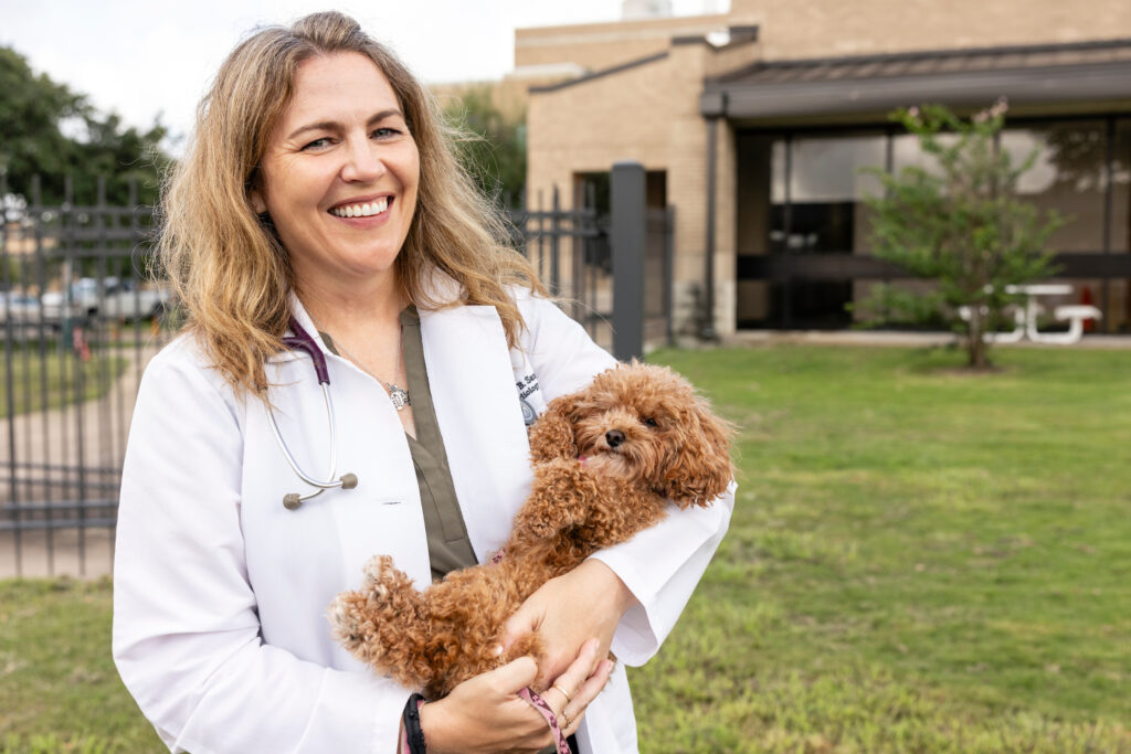 Dr. Ashley Saunders and her dog, Hazel.